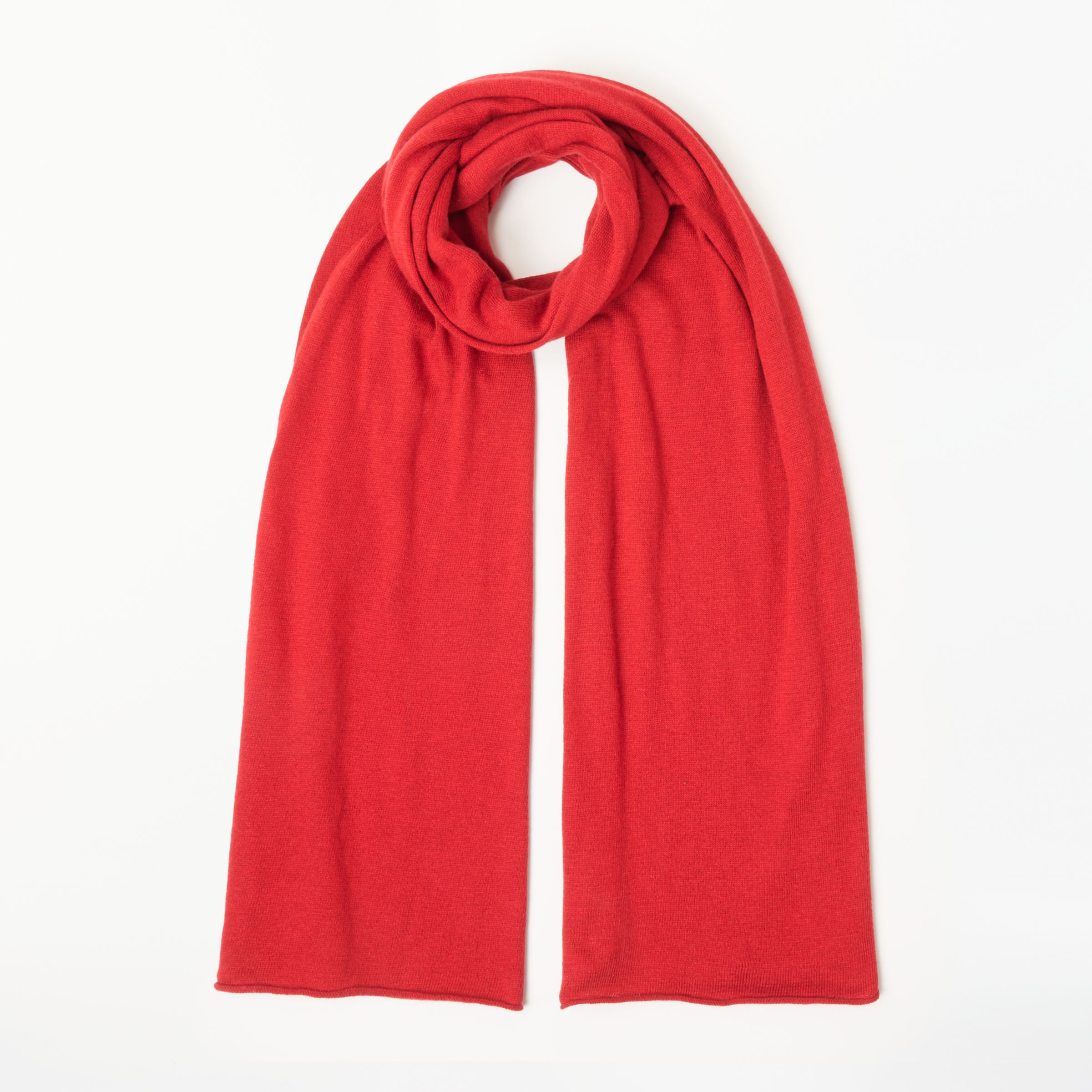 John Lewis & Partners Plain Knitted Scarf