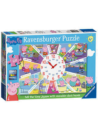 Peppa Pig Tell The Time Jigsaw Puzzle, 60 Pieces