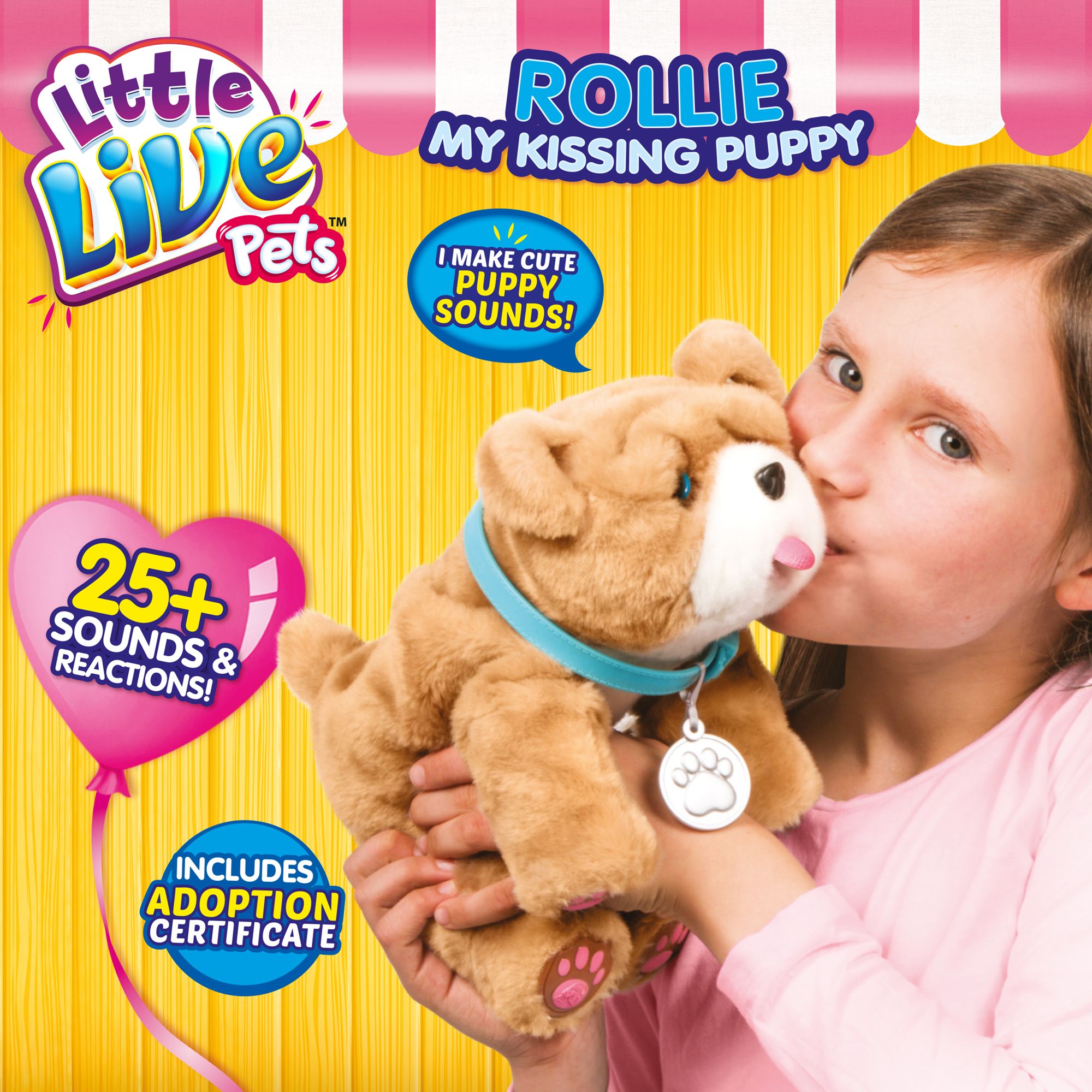 rollie kissing puppy toy