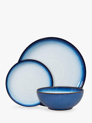 Denby Blue Haze Coupe Dinnerware Set, 12 Piece
