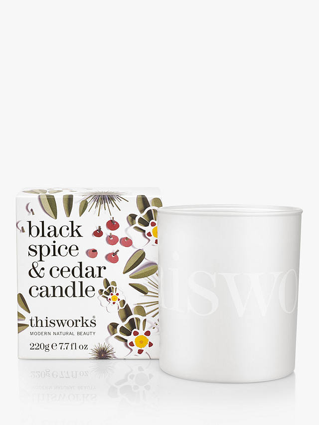 This Works Black Spice & Cedar Scented Candle, Limited Edition, 220g