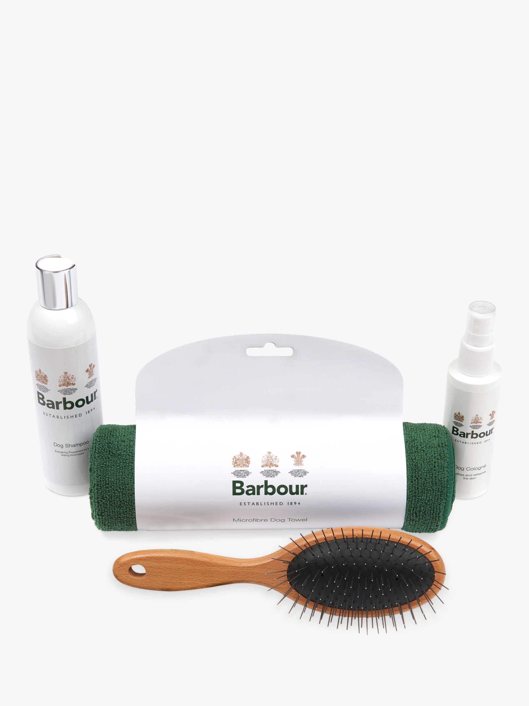 barbour dog grooming gift set