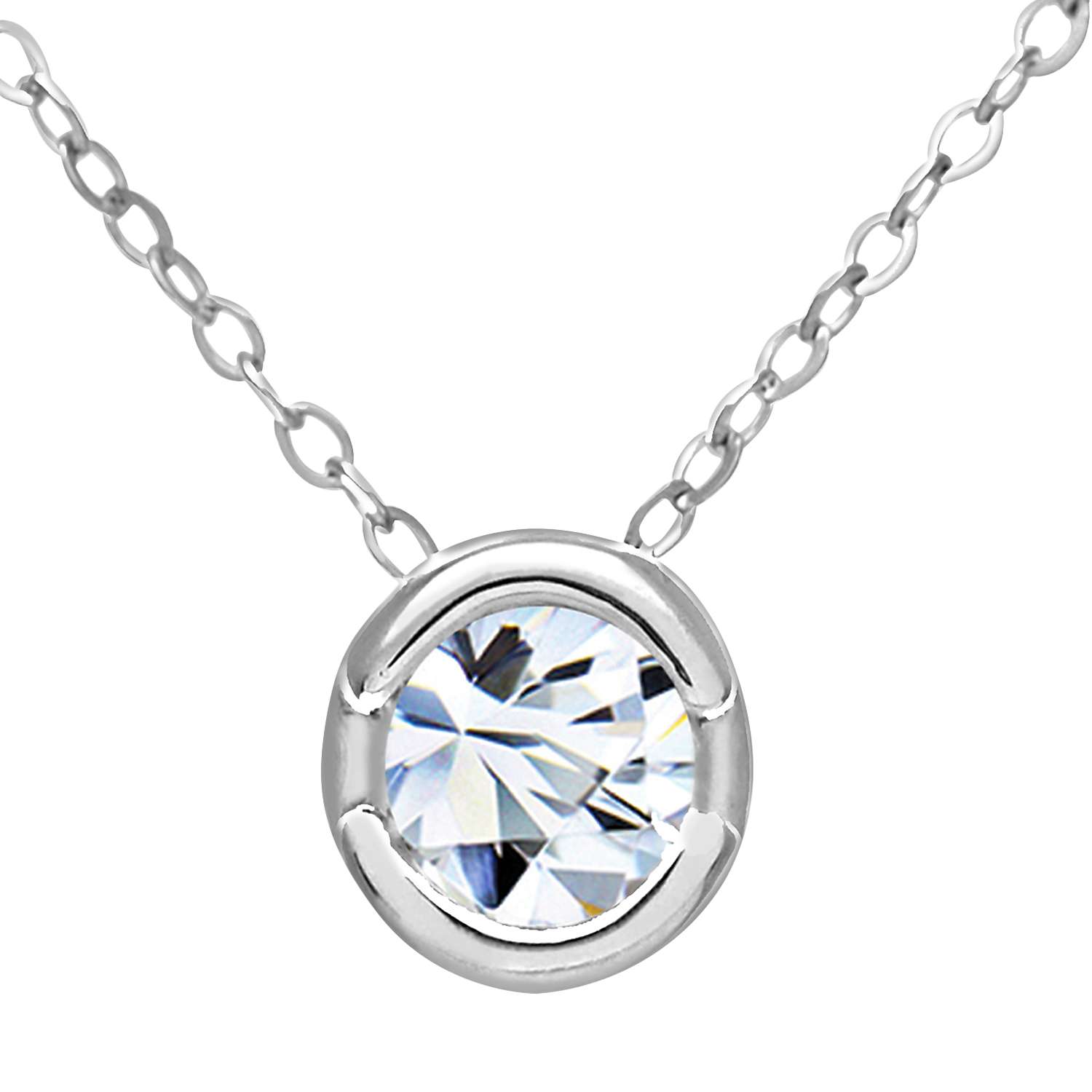 Buy Mogul 9ct White Gold Diamond Round Pendant Necklace, 0.25ct Online at johnlewis.com