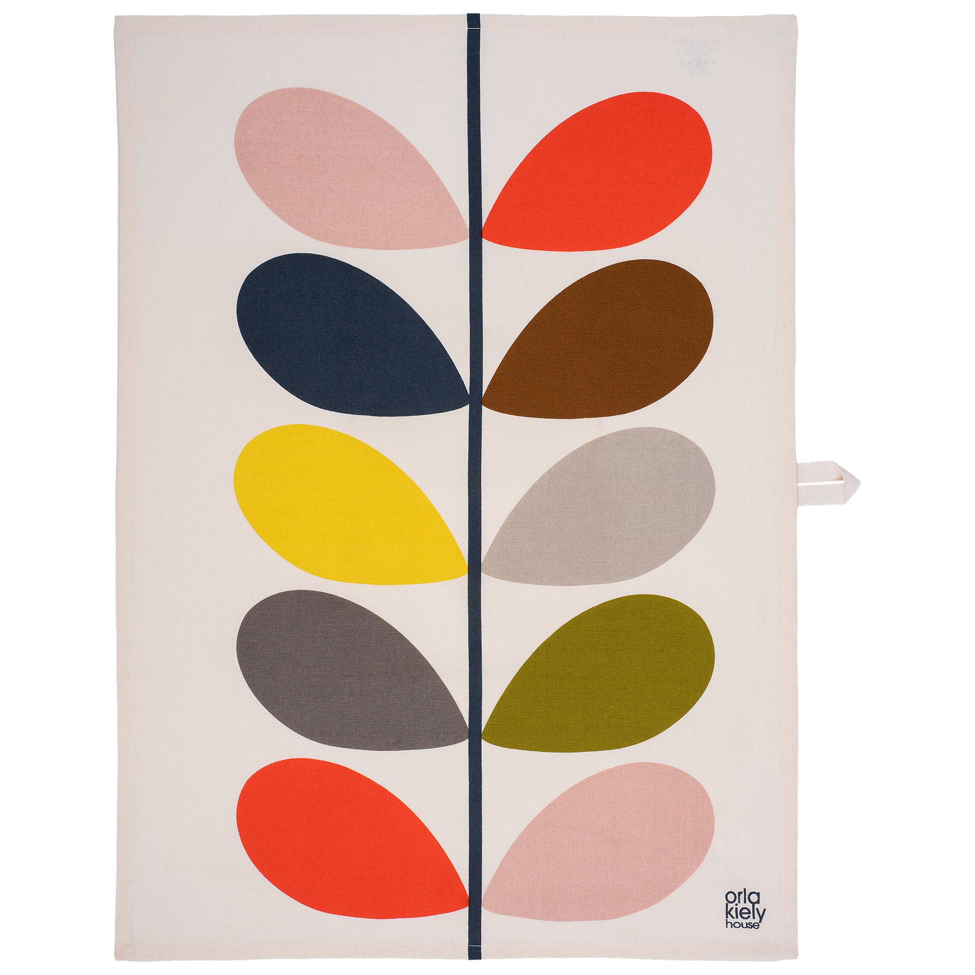 Orla Kiely Stem Print Tea Towels, Set of 2, Grey/Multi at John Lewis & Partners