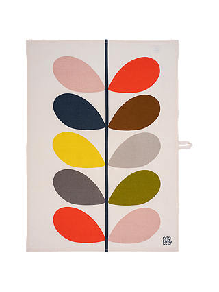 Orla Kiely Stem Print Tea Towels, Set of 2, Grey/Multi