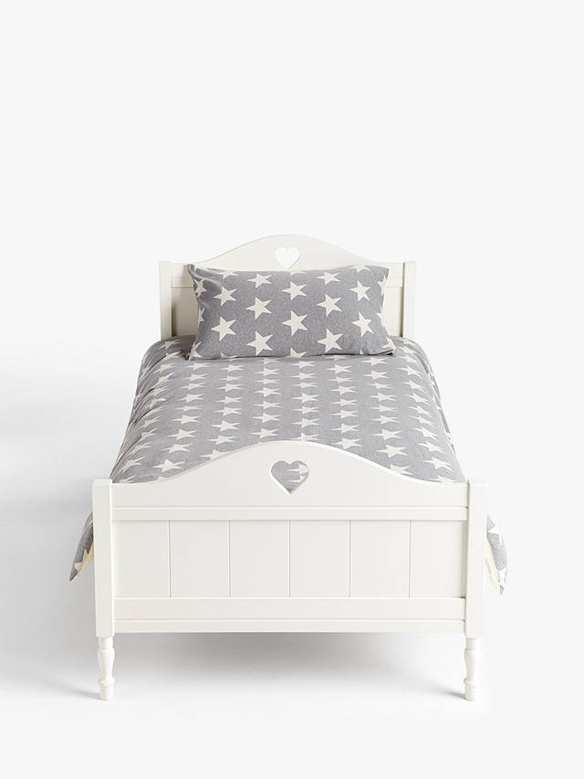 Little Home At John Lewis Star Knitted, Grey And White Star Single Bedding