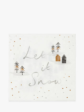 Talking Tables Let it Snow Christmas Napkins, Pack of 20