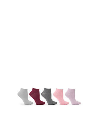 John Lewis & Partners Pastel Trainer Socks, Pack of 5, Multi