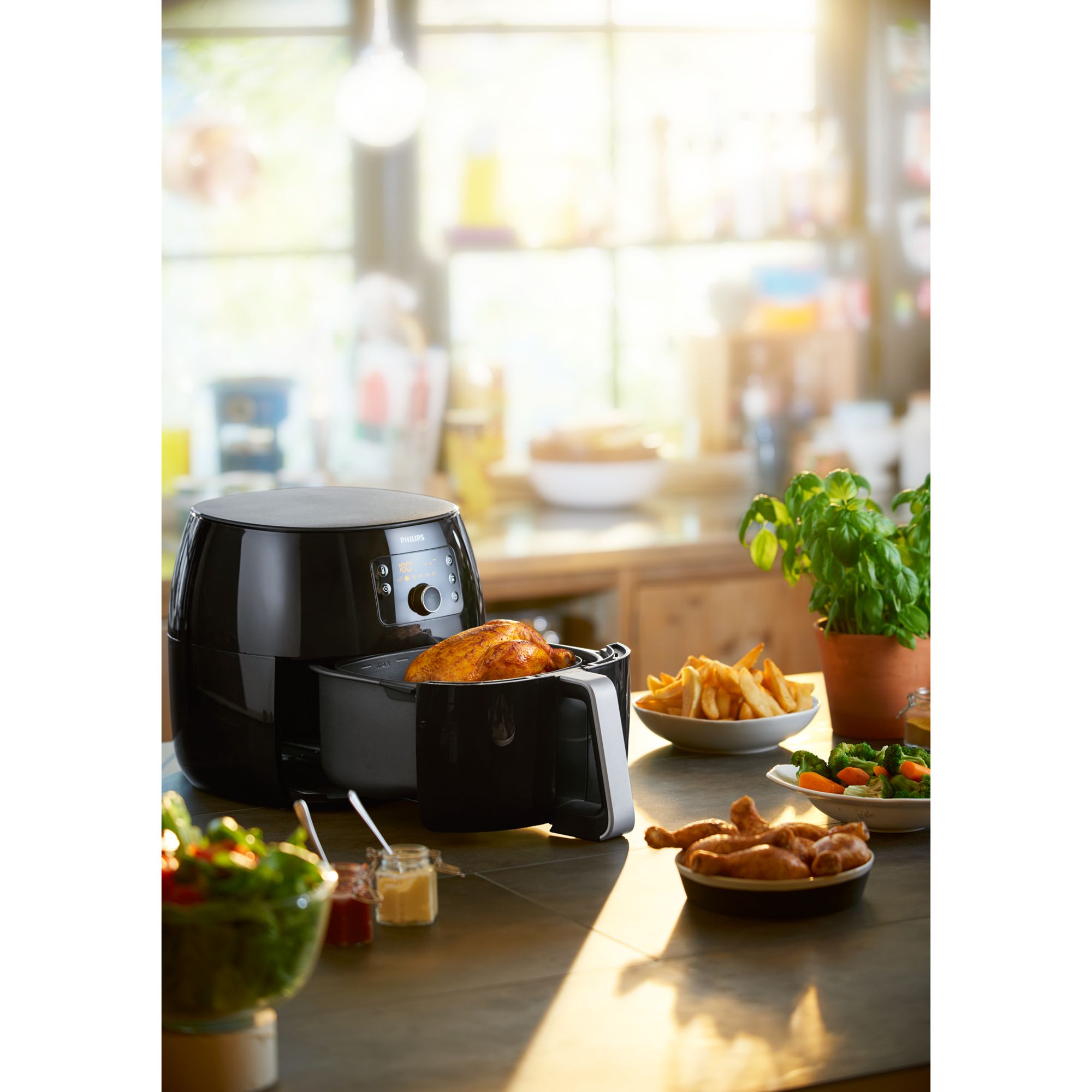 Philips HD9650/99 Avance Collection Airfryer XXL, Black at John Lewis