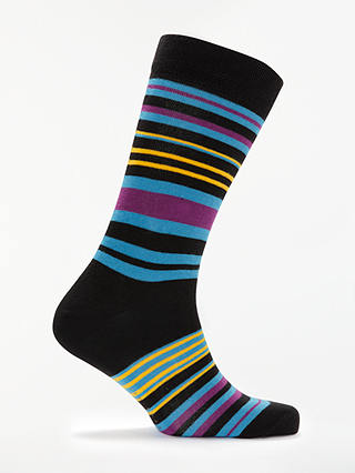 Ted Baker Stripe Socks, Black/Multi