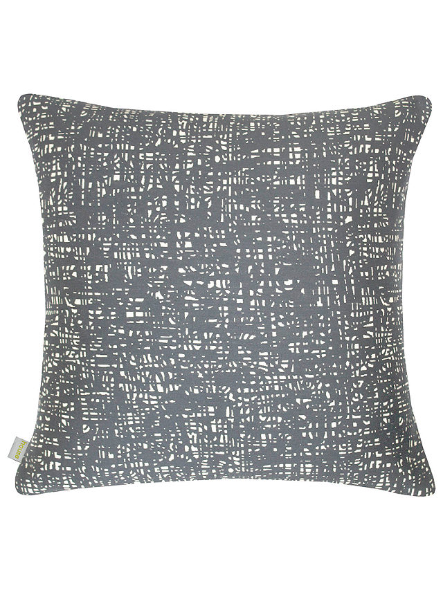 Orla Kiely Velvet Spot Flower Cushion, Dark / Warm Grey