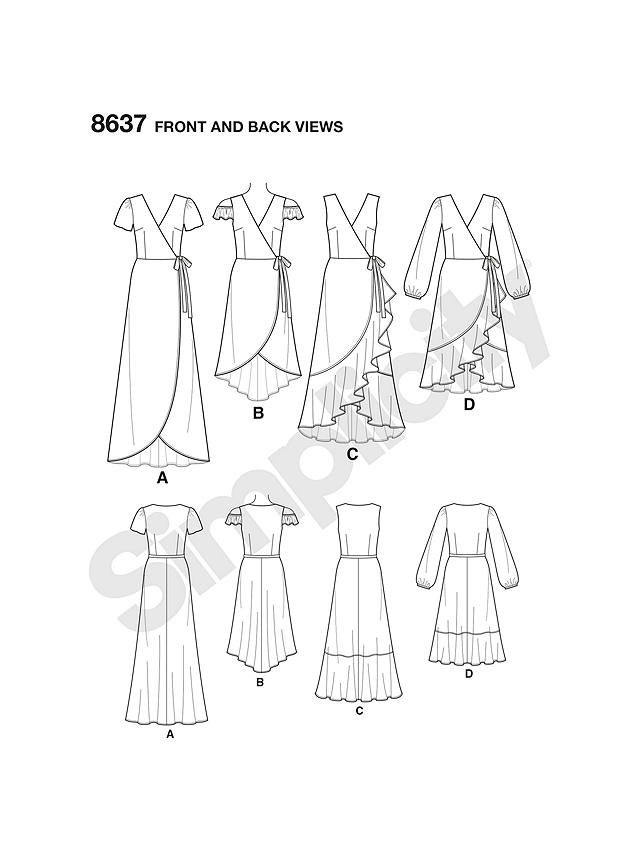 Simplicity Women's Dress Sewing Pattern, 8637, H5
