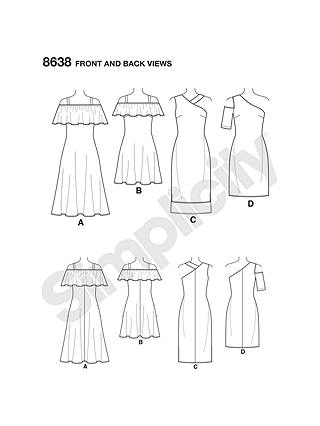 Simplicity Women's Dress Sewing Pattern, 8638, H5