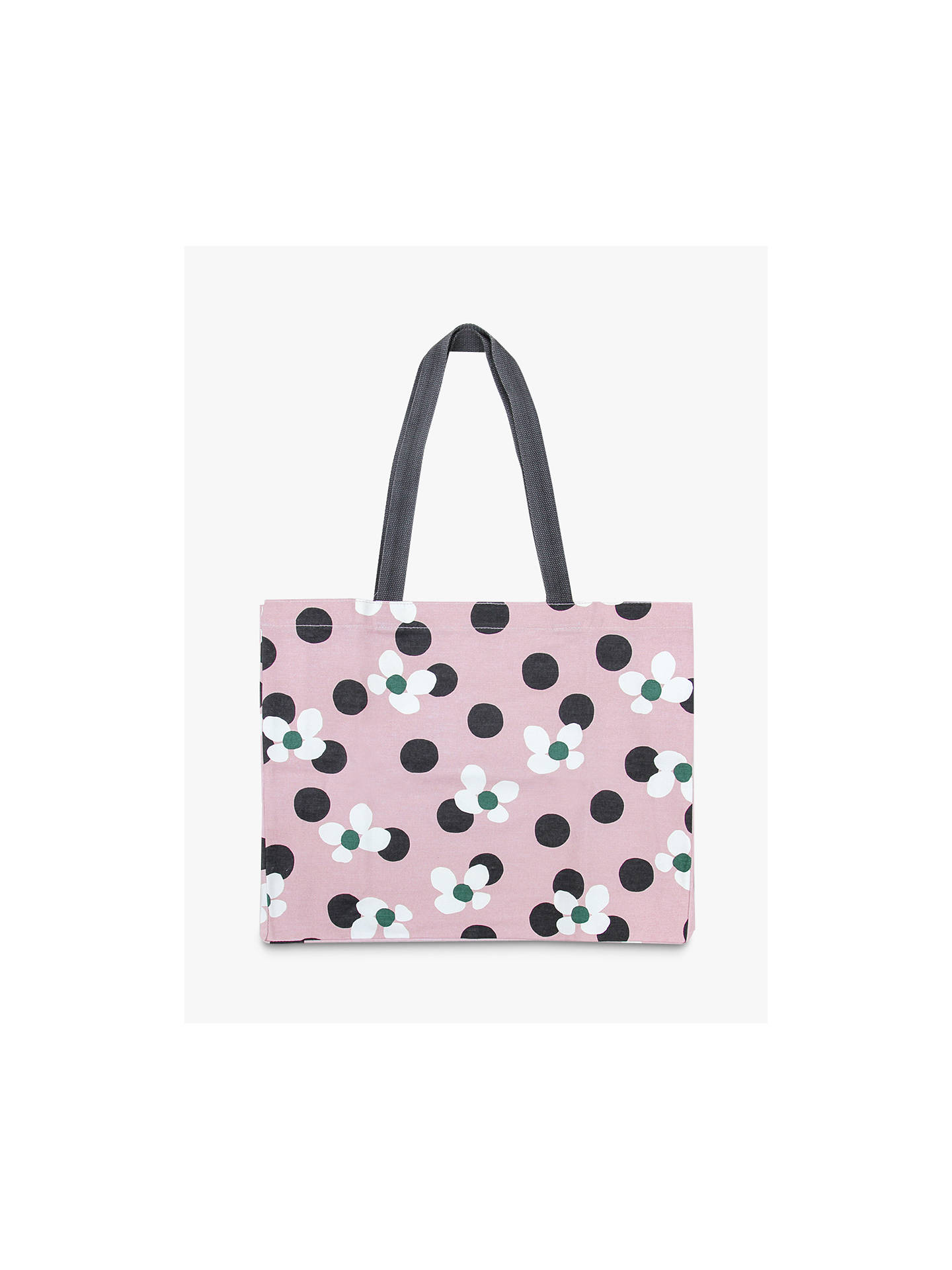 Caroline Gardner Canvas Tote Bag, Petal Pink at John Lewis & Partners