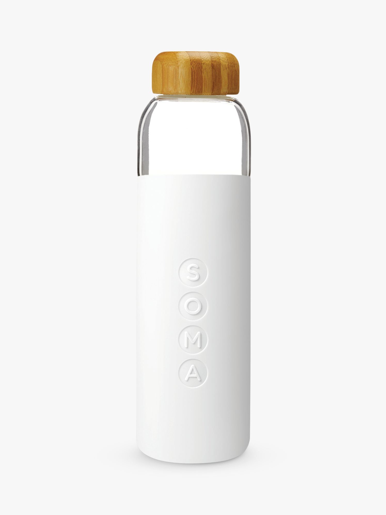 Soma Glass Drinks Bottle with Bamboo Lid, 480ml