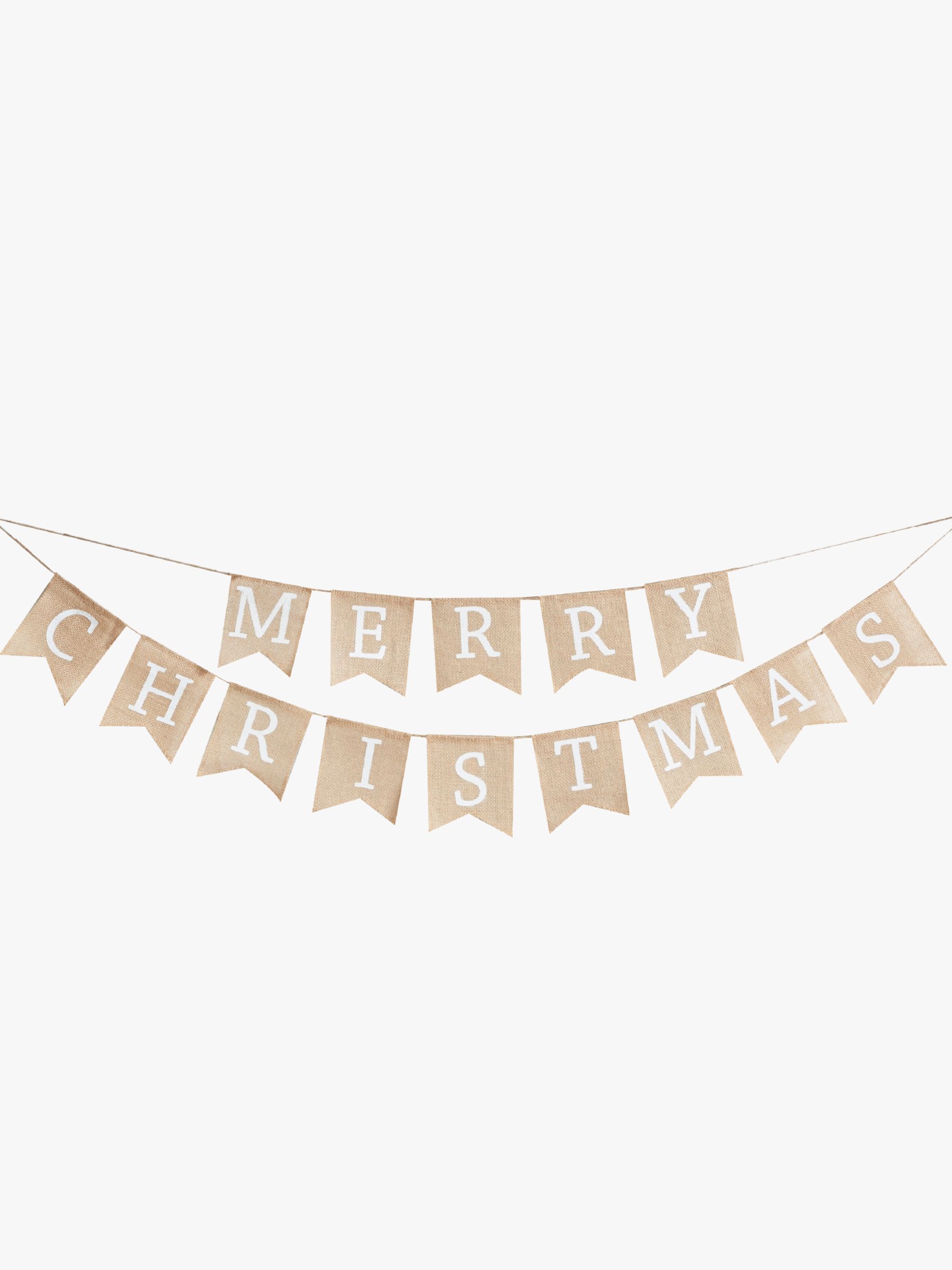 Ginger Ray Merry Christmas Hessian Bunting at John Lewis & Partners