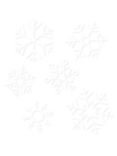 Ginger Ray Snowflake Window Stickers, Pack of 24