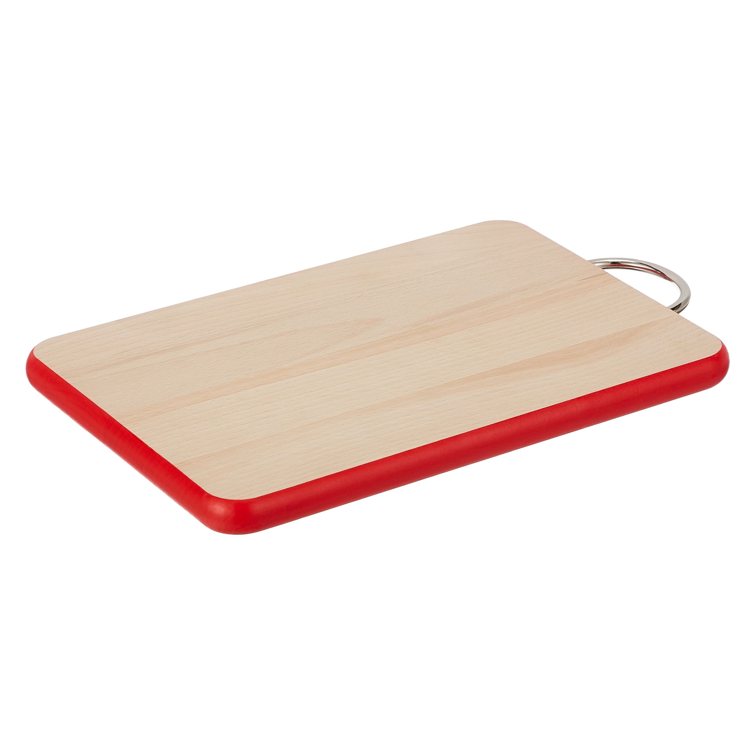 BuyJohn Lewis & Partners Novelty Small Red Trim Chopping Board, L23cm, FSC-Certified (Beech Wood) Online at johnlewis.com