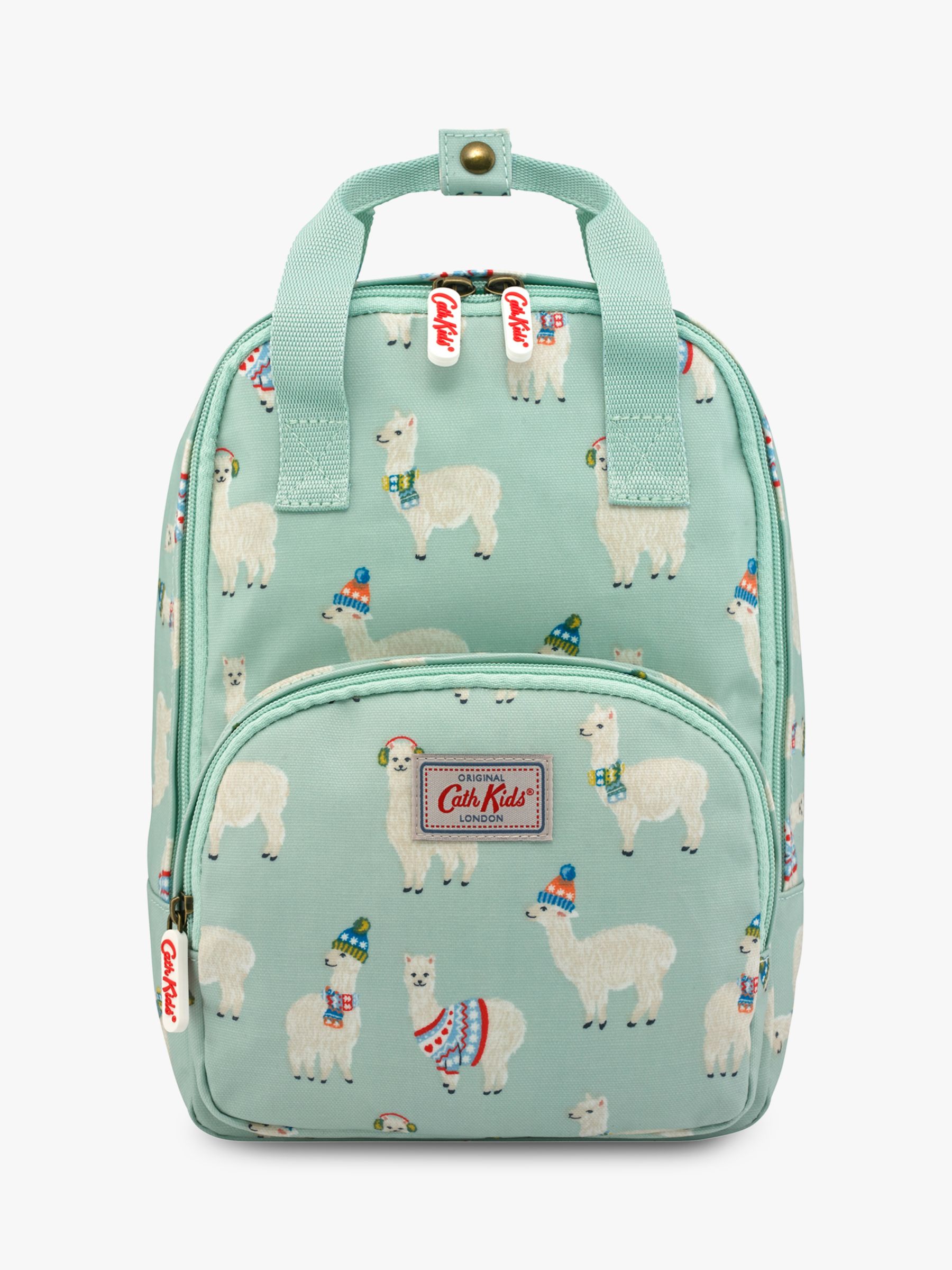 Alpaca Print Medium Backpack, Turquoise 