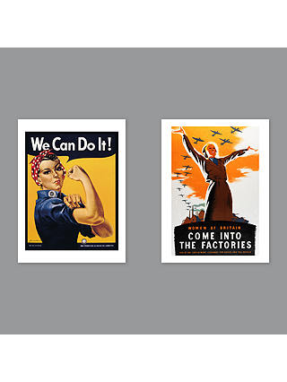 Imperial War Museum - We Can Do It/Come Into The Factories Unframed Prints, Set of 2, 40 x 30cm