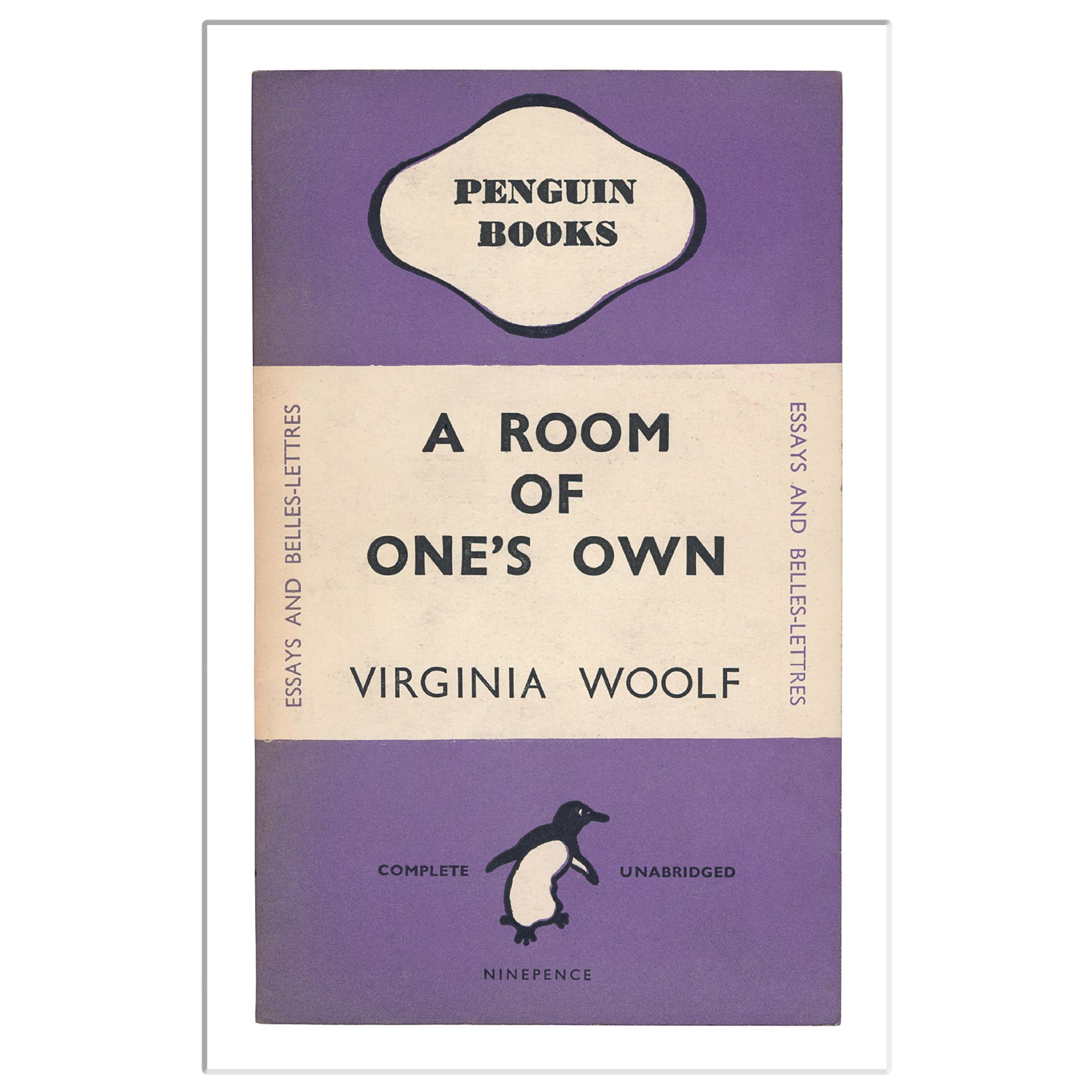 Penguin Books Virginia Woolf A Room Of One S Own Unframed Print With Mount 40 X 30cm