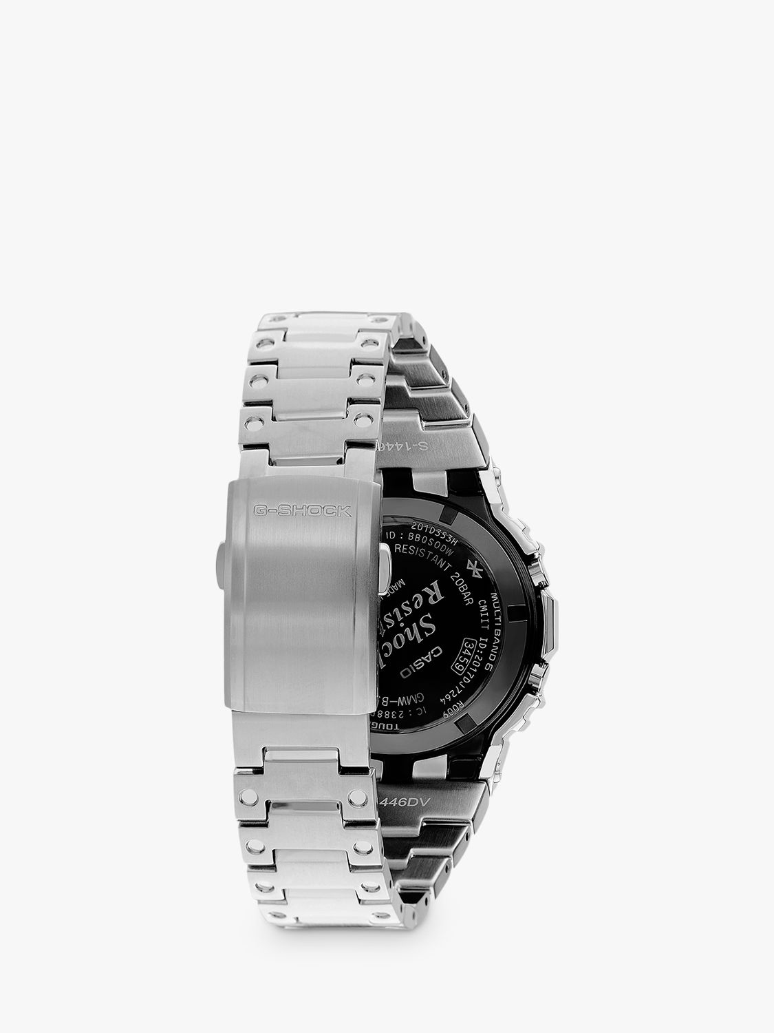 G-Shock Unisex G-Shock Metal Digital Bracelet Strap Watch, Silver/Grey ...