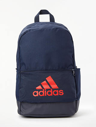 adidas Classic Badge of Sport Backpack, Legend Ink/Active Red