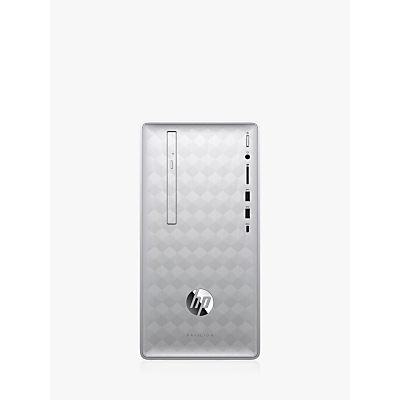 HP Pavilion 590-p0038na Desktop PC, AMD Ryzen 5, 8GB RAM, 2TB HDD, Natural Silver