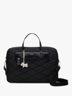 Radley Charleston Quilted Fabric Large Laptop Bag Black