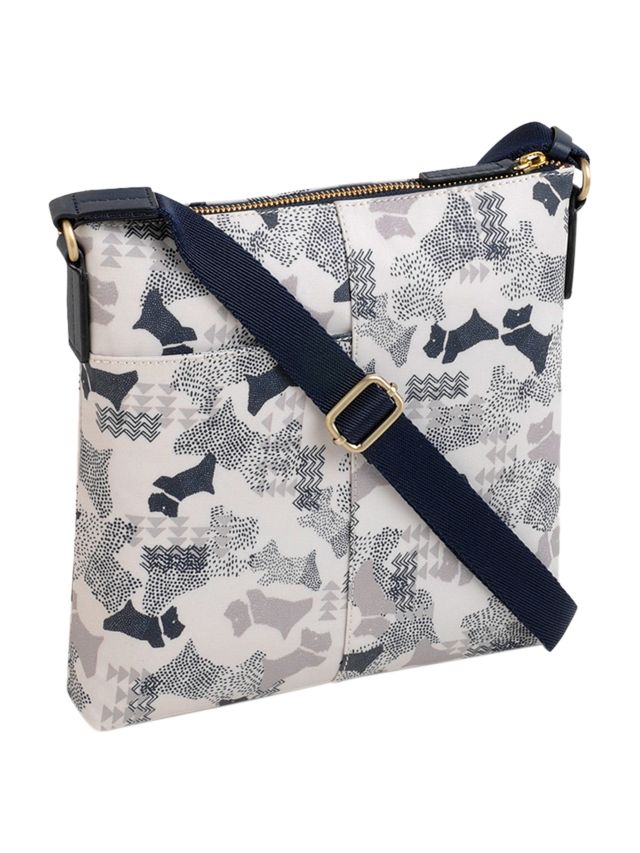 Radley Data Dog Small Zip Top Cross Body Bag Chalk