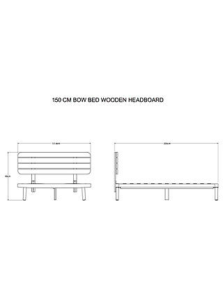 Bow Slatted Headboard Bed Frame, What Is The Standard Size Of A King Headboard