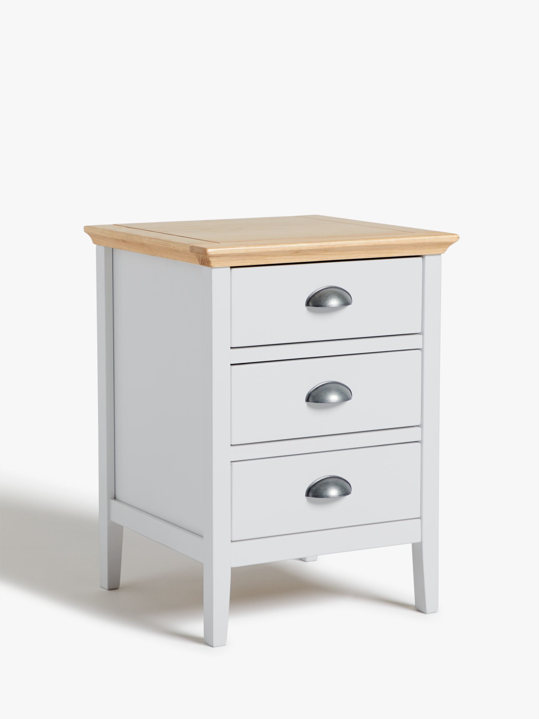 John Lewis & Partners Albany 3 Drawer Bedside Table at ...