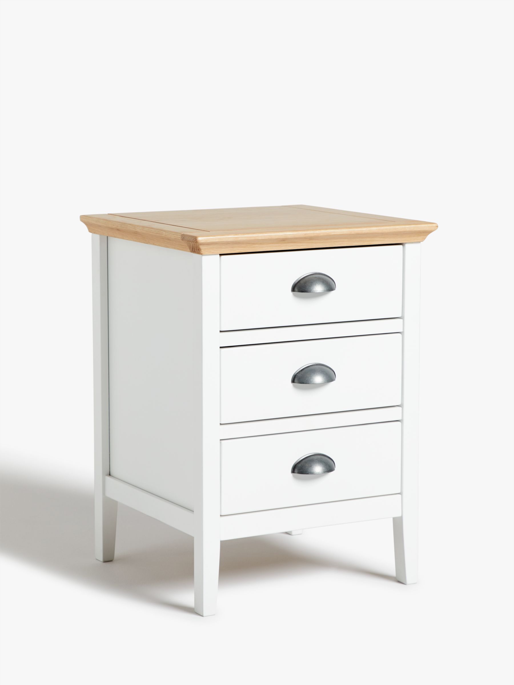 John Lewis Partners Albany 3 Drawer Bedside Table At John Lewis