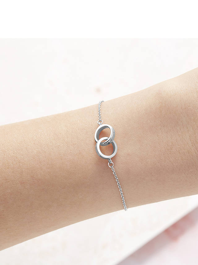 Olivia Burton Double Ring Chain Bracelet, Silver Objenb14b