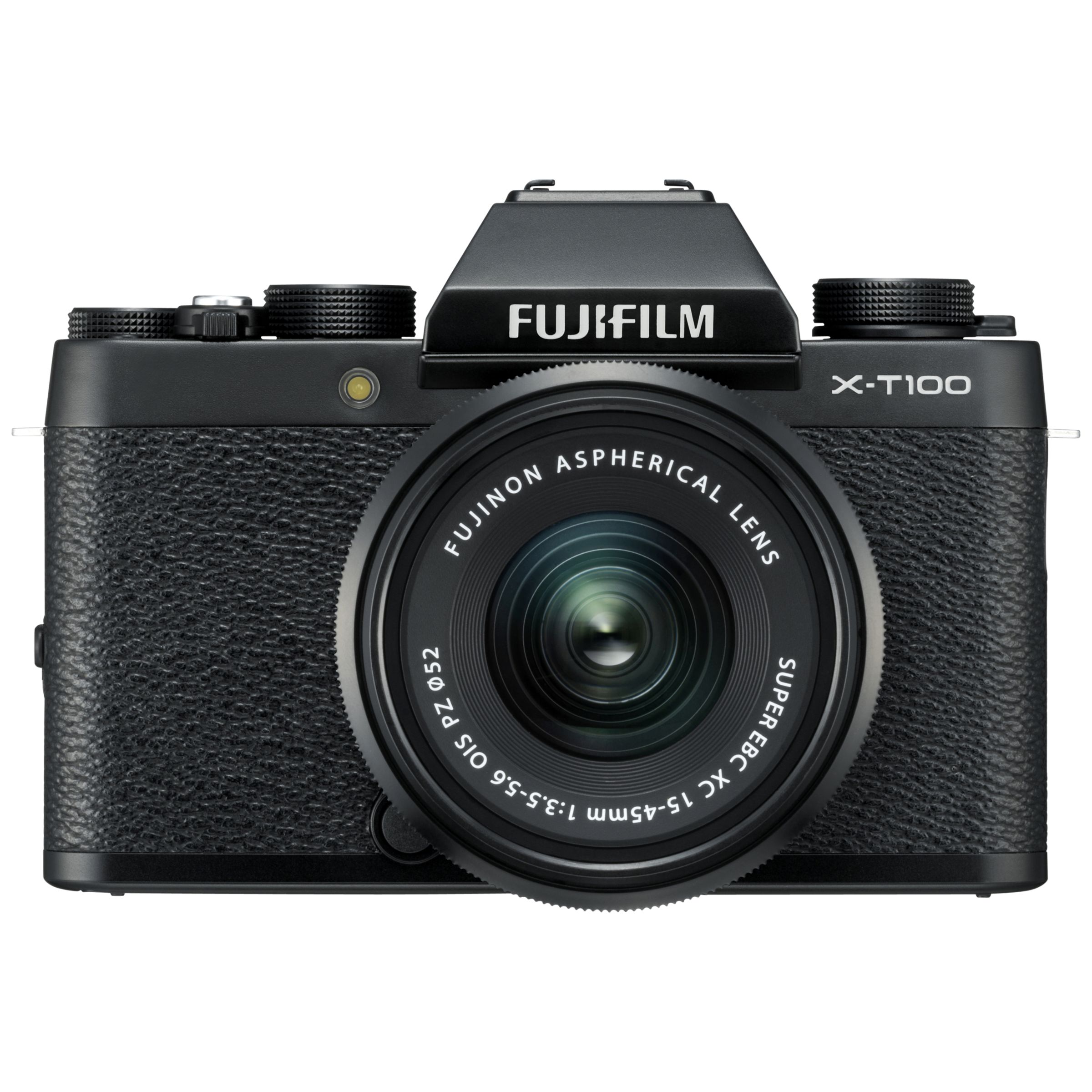 Fujifilm X-T100 Compact System Camera with 15-45mm XC Lens, 4K Ultra HD, 24.2MP, Wi-Fi, Bluetooth, EVF, 3 Tiltable Touch Screen
