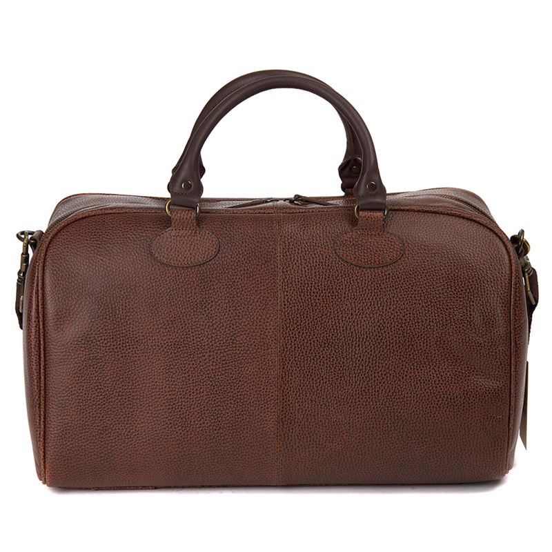 Barbour Rambler Leather Holdall, Brown 