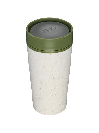 ashortwalk rCup Recyclable Reusable Leak-Proof Cup, 340ml, Green/Cream