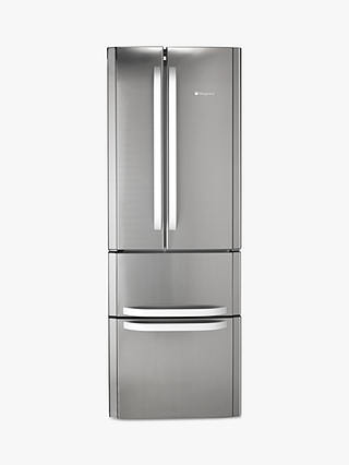 Hotpoint FFU4D.1 X American-Style Freestanding 60/40 Fridge Freezer, A+ Energy Rating, 70cm Wide, Stainless Steel