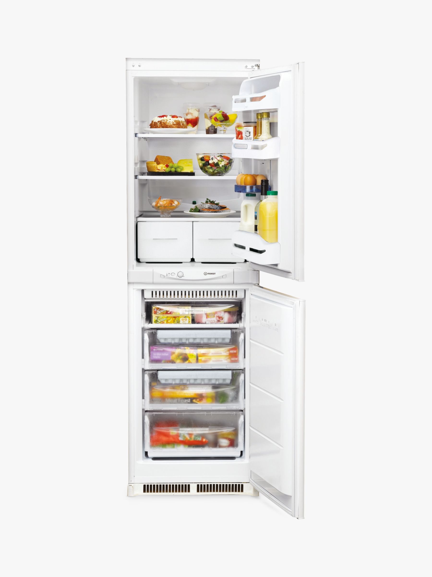 Indesit INC325FF1 Integrated Fridge Freezer A+ Energy Rating, 54.5cm Wide, White