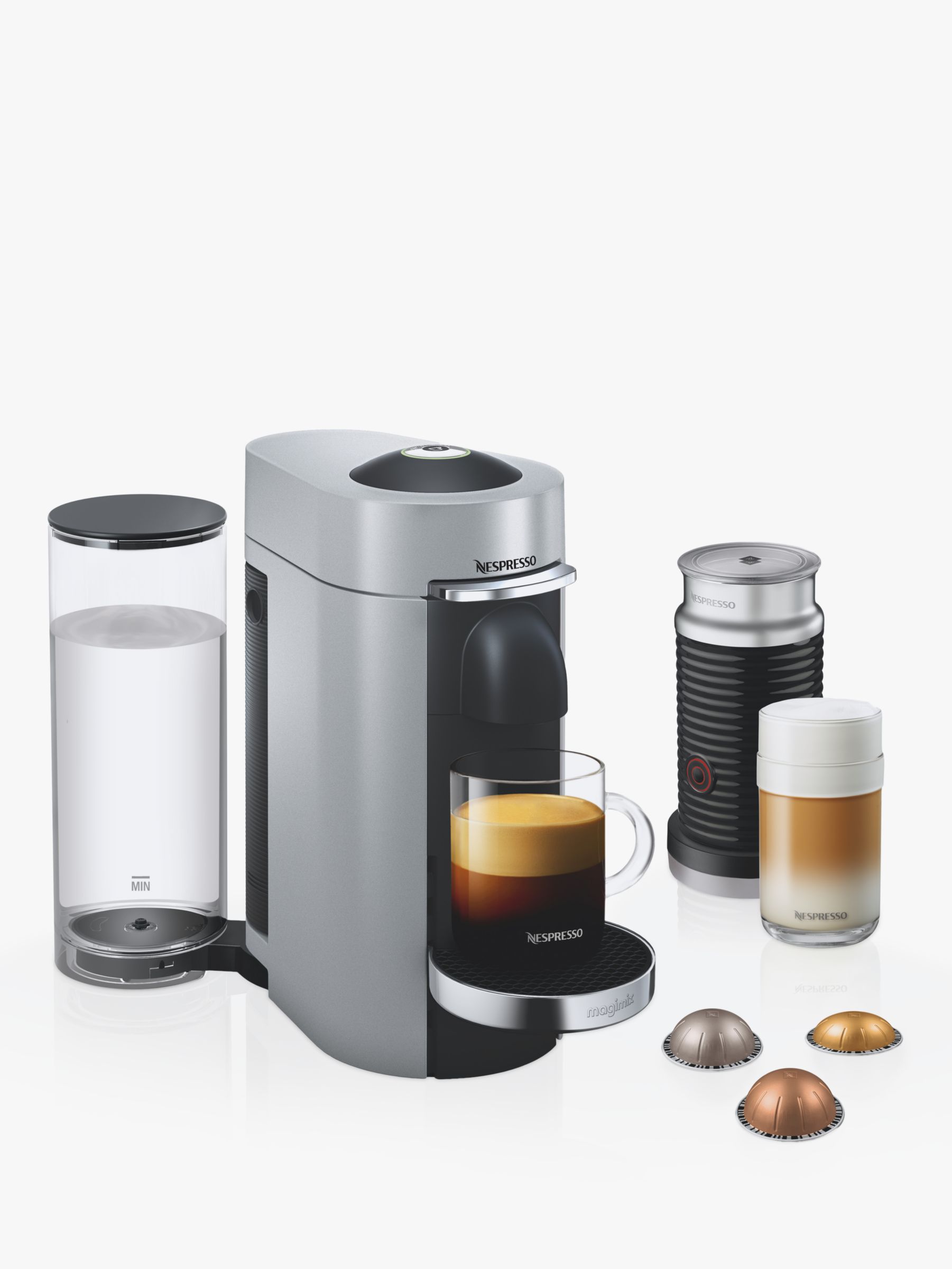 Nespresso Vertuo Plus Coffee Machine with Aeroccino by Magimix