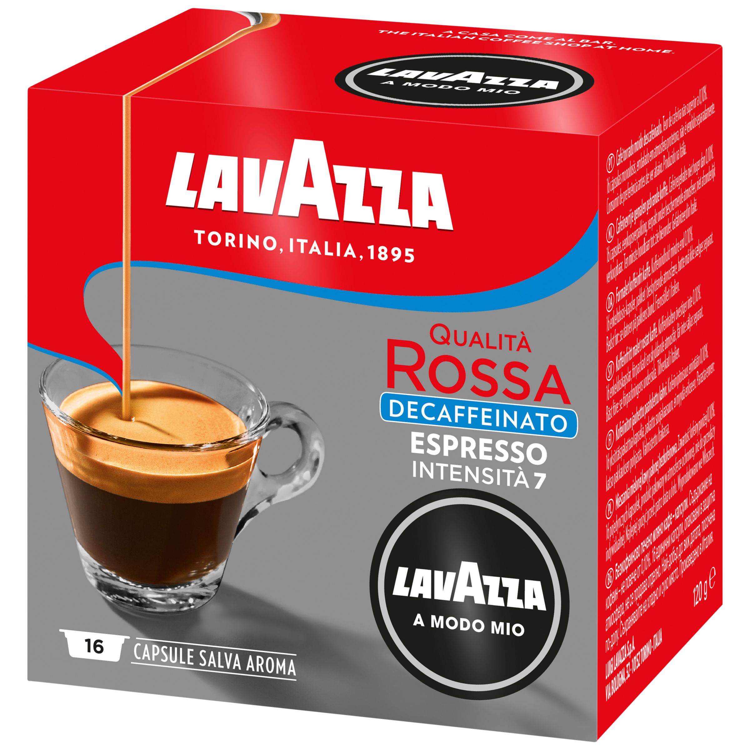 Lavazza Qualita Rossa Modo Mio Decaf Capsules, Pack of 16