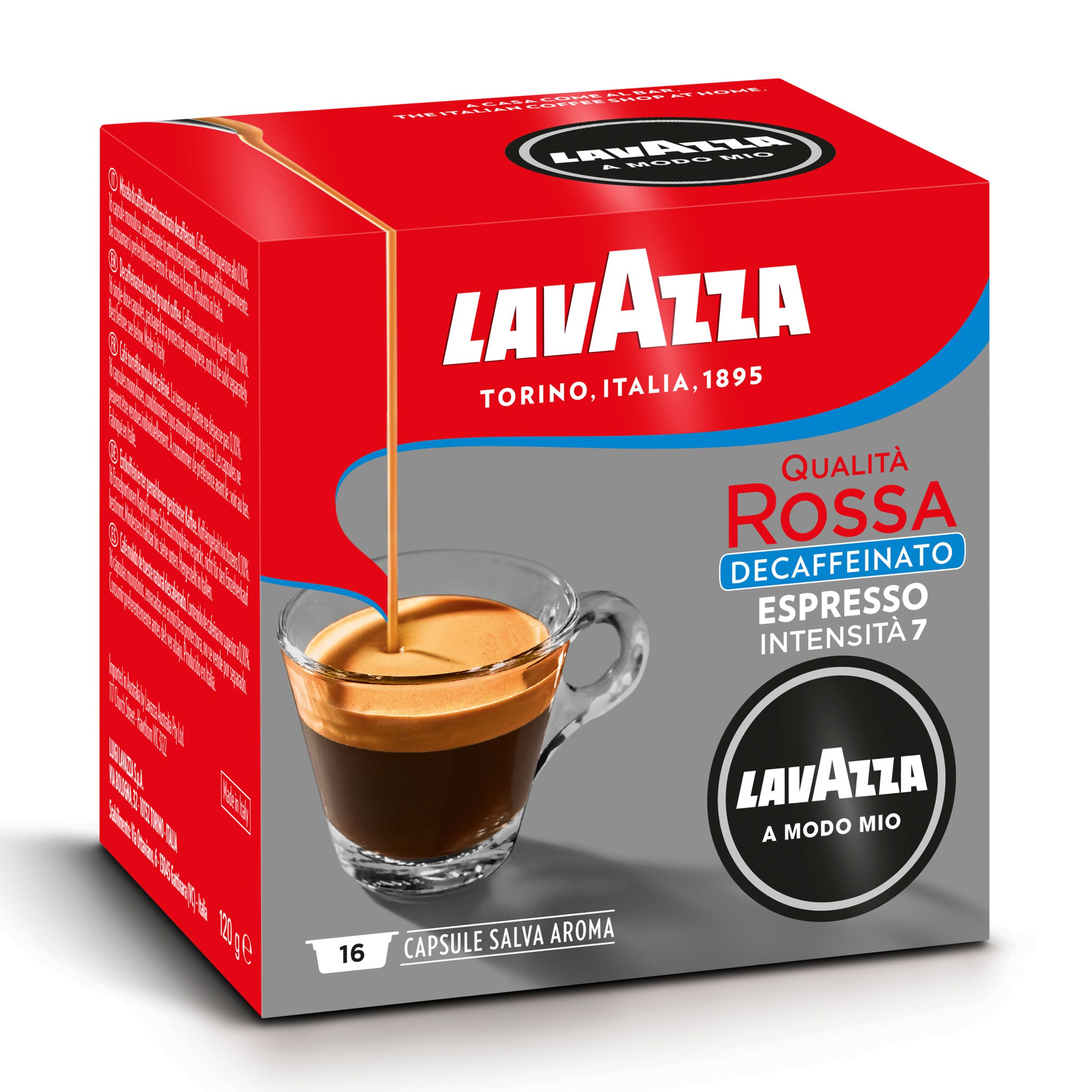 Lavazza Qualita Rossa Modo Mio Decaf Capsules, Pack of 16