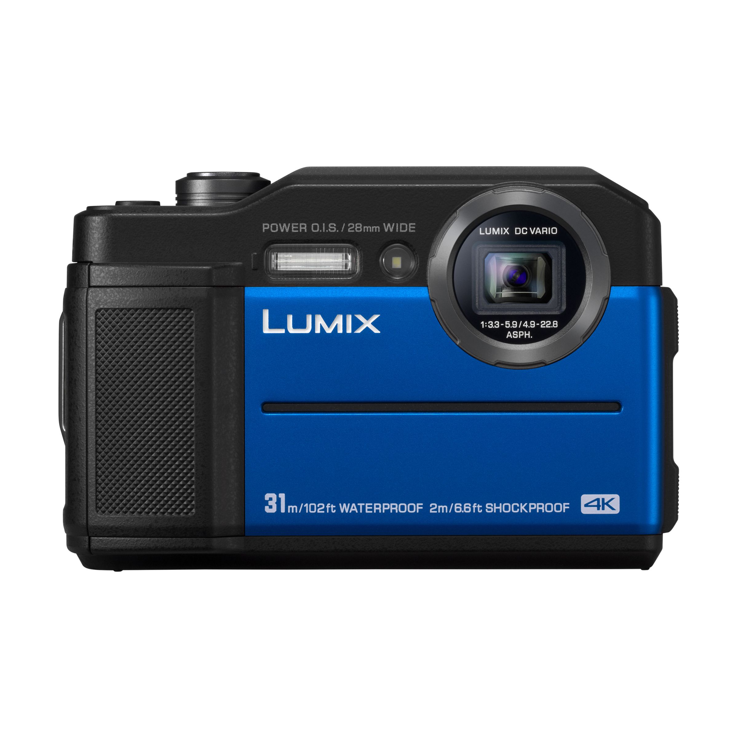 Panasonic Lumix DC-FT7 Waterproof, Freezeproof, Shockproof, Dustproof Compact Digital Camera, 4K UHD, 20.4MP, 4.6x Optical Zoom, Wi-Fi, 3 LCD Screen