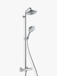 Hansgrohe Raindance Select Drencher with Thermostatic Shower Mixer & Adjustable Hand Shower, Chrome