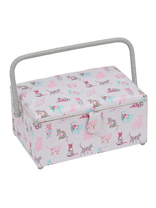 Groves Cat Print Large Sewing Basket