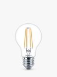 Philips 7W ES LED Classic Filament Bulbs, Warm White, Non Dimmable, Pack of 6