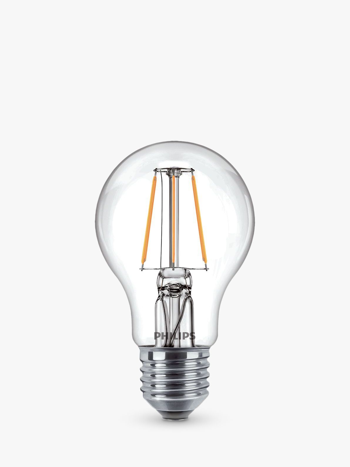 Photo of Philips 4.3w es led non dimmable classic filament bulbs clear pack of 3