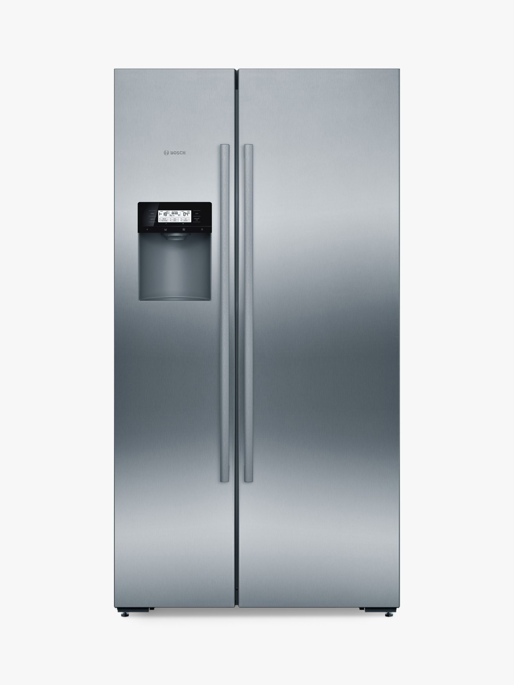 Bosch KAD92AI20G American Style Freestanding Fridge Freezer, A+ Energy Rating, 91cm, Silver