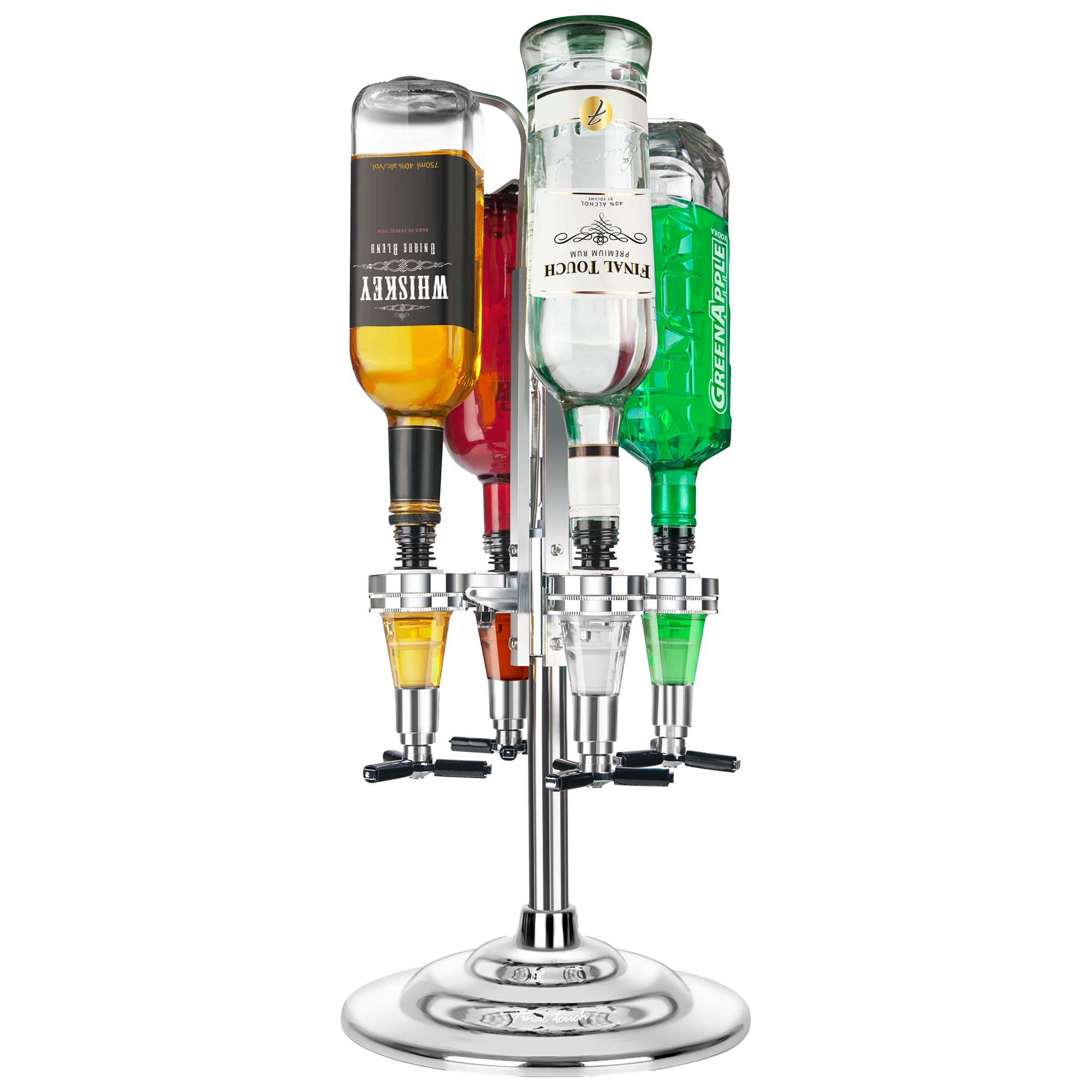 LED Bar Caddy 4 Bottle Spirit Dispenser