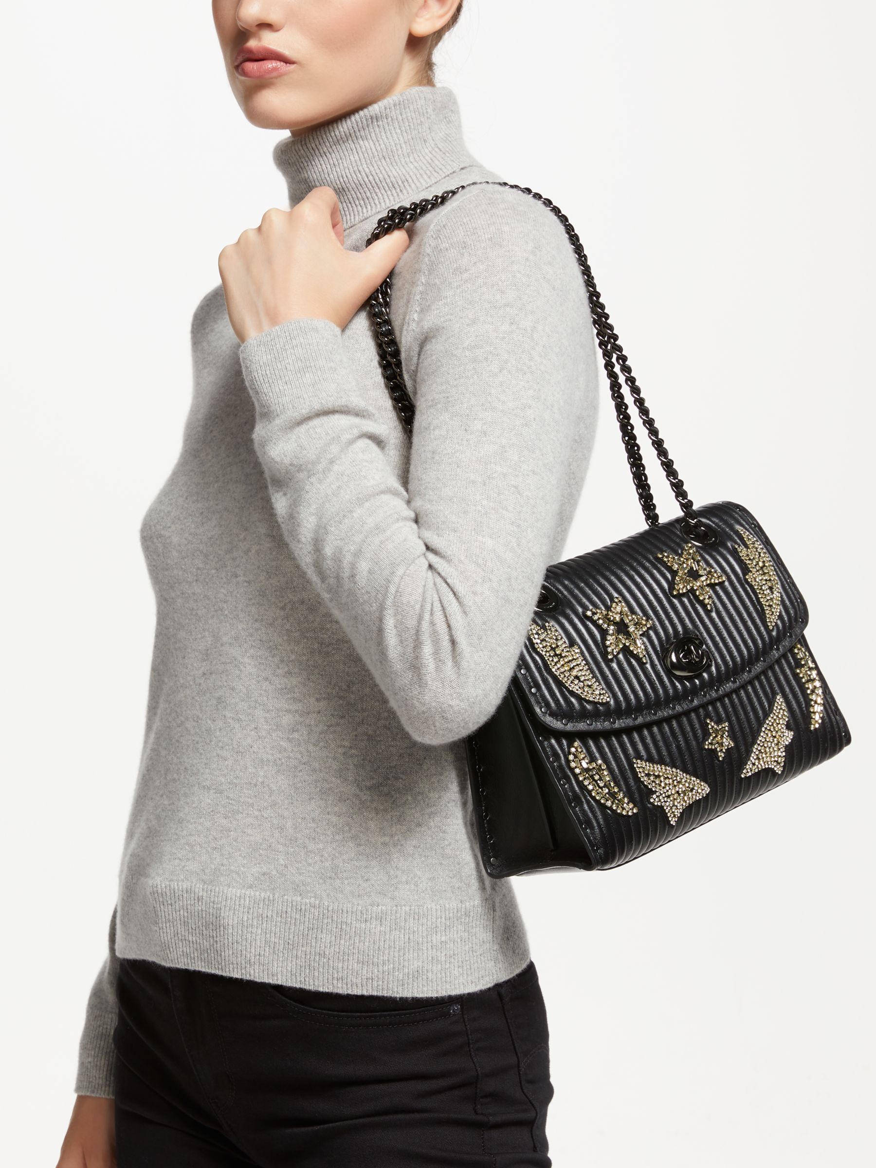 coach parker quilted shoulder bag